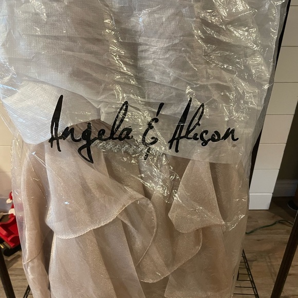 Angela & Alison Prom Dress, Style 21031 Toffee, Size 10 - Picture 7 of 8